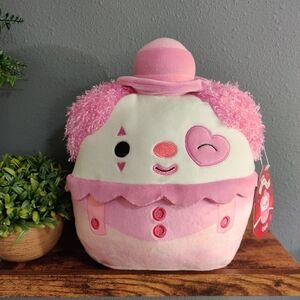 Cupid 8" clown Squishmallow Valentine's Day pink heart plush stuffed toy new nwt